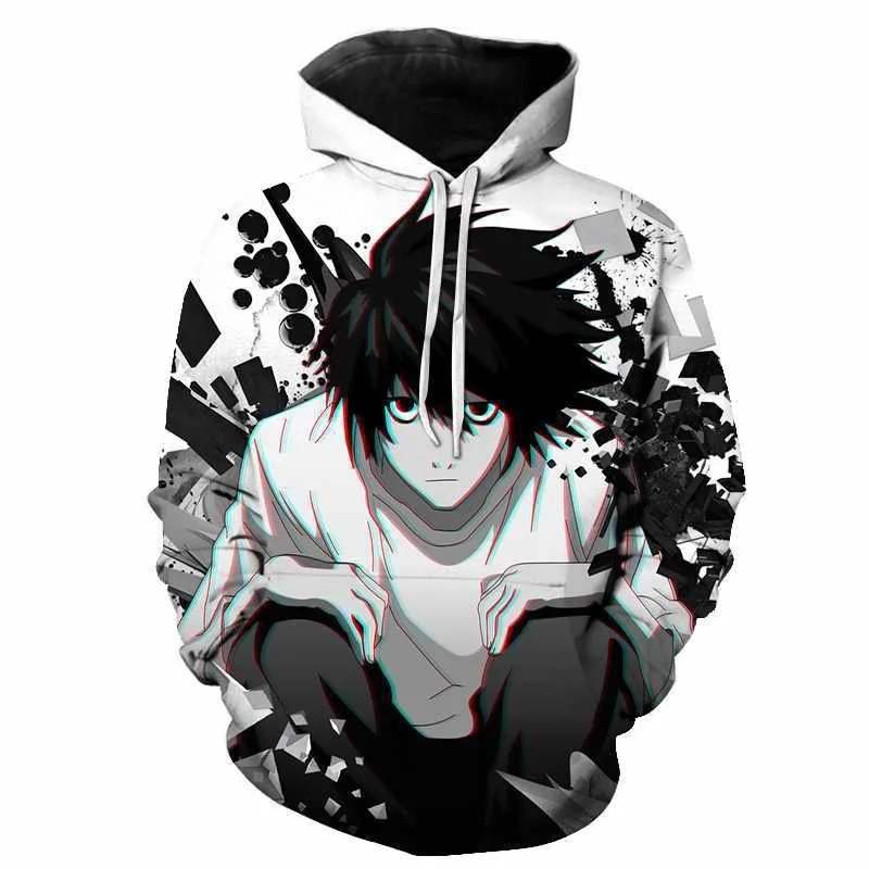 

Japan Anime Death Note Hoodies Fashion Casual Men Women Sweatshirts 3D Printed Streetwear Boy Girl Cosplay Long Sleeve Pullover
