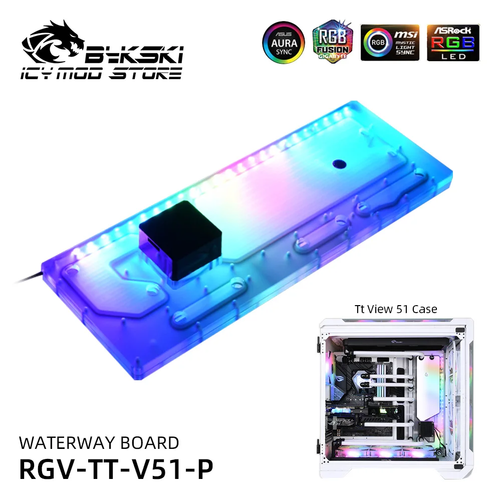 Bykski Waterway Board Reservoir Liquid Cooling System Water Tank Acrylic Tranperant for