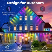 15M/30M/45M/60M RGBIC Smart Eaves Light with APP/Remote Control IP67 Waterproof Outdoor String Lights House Roof Garden Lighting - Image 2
