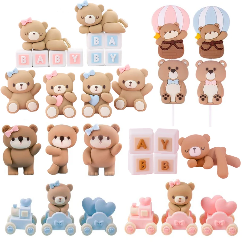 Verjaardagsdecoratie cake toppers - 24 stuks roze slapende baby-taartversiering voor feest verjaardag baby shower cake decoratie