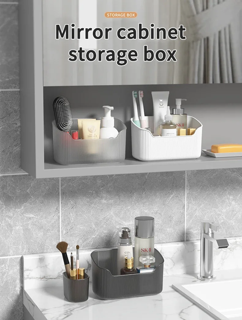 Cosmetic Storage Box with Mirror and Large Capacity - Multipurpose Makeup Organizer for Bedroom and Bathroom 6