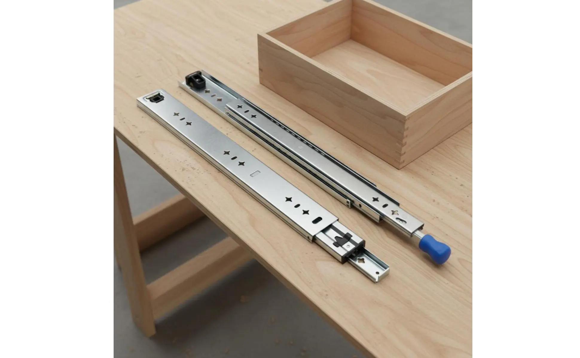 3 Section Bearing Slide Bearing Slide Effortless Sliding Sturdy Duty Drawer Slide Full Extension Cabinet Rail Easy Installation