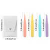 4Pcs High-Quality Eyebrow Tweezer Colorful Hair Beauty Fine Hairs Puller Stainless Steel Slanted Brow Clips Removal Makeup Tools 5