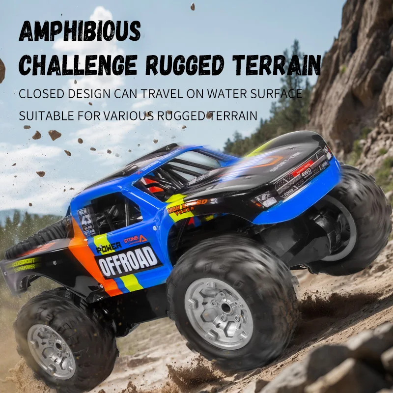 NEW Q205 1:14 Amphibious Remote Control Car 2.4G Remote Control Off-road Bigfoot Waterproof High Speed Racing Climbing Truck Toy