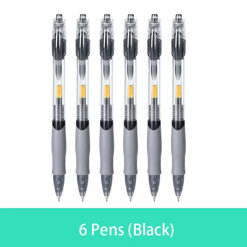 6 Black Pens