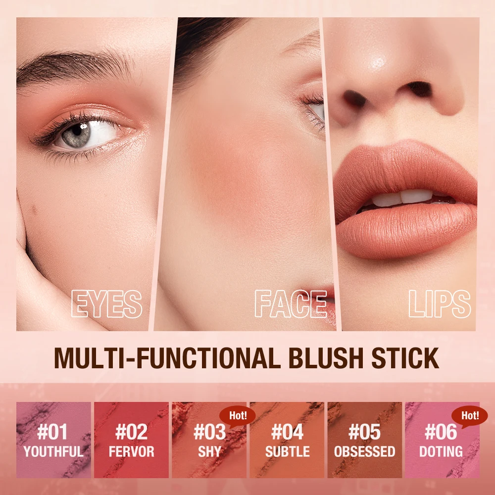 O.TWO.O 6pcs Makeup Kit 2 in 1 Lipstick Eyebrow Pencil Black Eyeliner 4d Fiber Mascara Full Professional Makeup Set