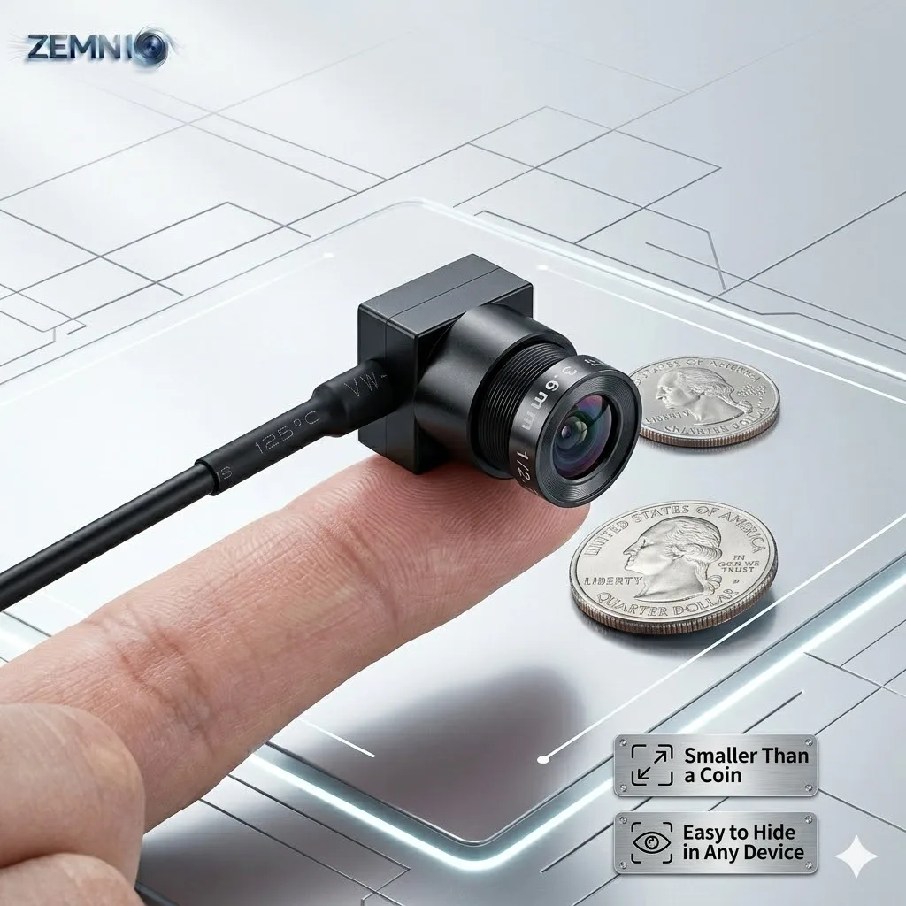 Mini USB Camera 15x15mm 1080P 2MP with Mic | OTG Webcam, UVC Plug & Play, Type-C Adapter, for Kiosk ATM Locker 2