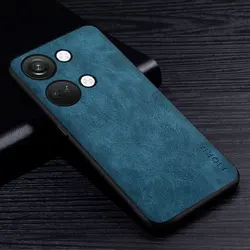 Premium Scratch-Resistant PU Leather Case - Solid Color Cover for Oneplus Nord N200 (Dark Blue)