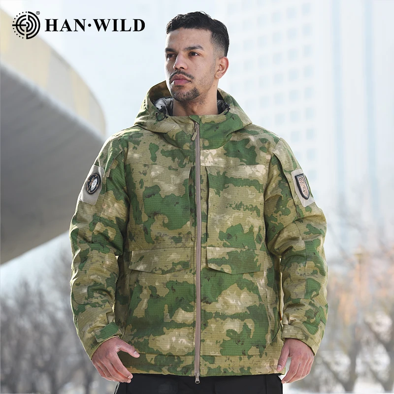 Winter Men Tactical Heat Reflective Jacket Outdoor Jackets Warm Windproof Waterproof Camouflage Coats Hooded Camo Climb Parkas