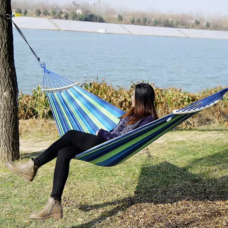 Portable Single Hanging Hammock with Carry Bag 1