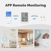 MOES Tuya WiFi RF433 Smart Temp Humidity Sensor Kit with LED Screen, APP Control, Works with Alexa Google Home​​ - Image 2