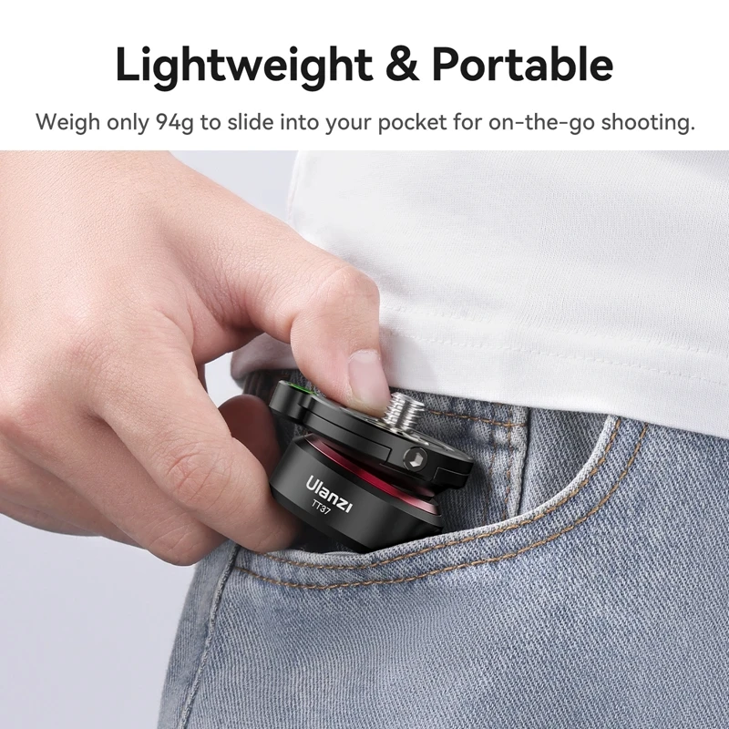 Ulanzi TT37 Mini Leveling Base Tripod 3/8'' 1/4'' Screw Head Universal Horizontal Adjustment Mount Panoramic Head for DSLR Shot