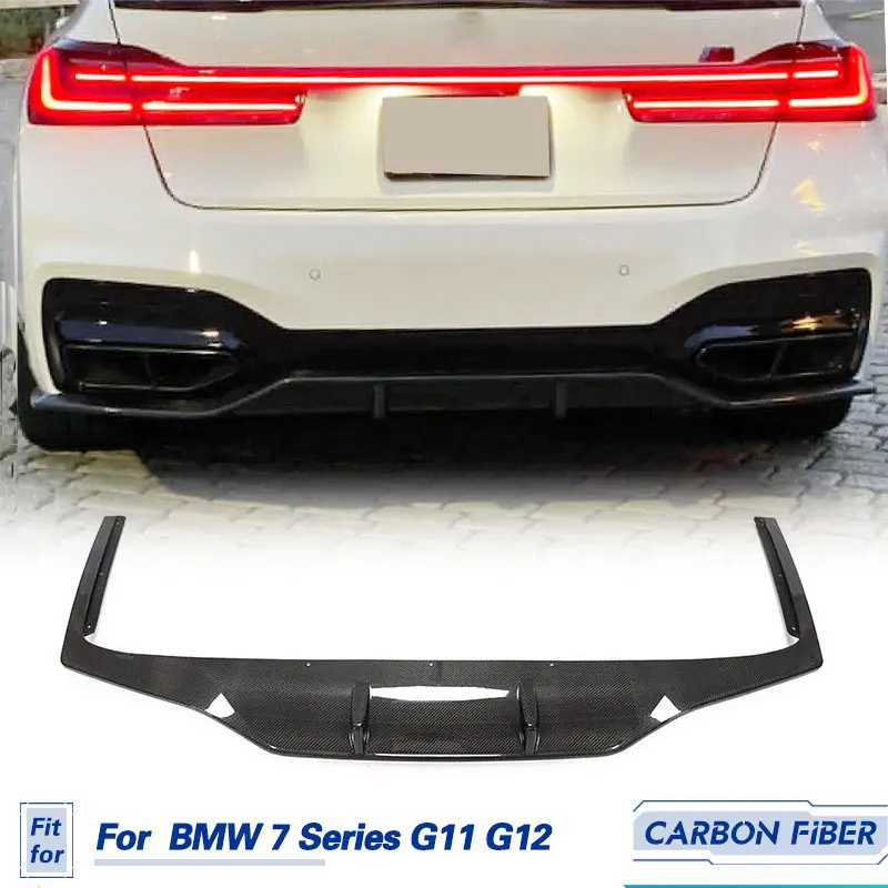 

Car Rear Bumper Diffuser Lip Spoiler Carbon Fiber For BMW 7 Series G11 G12 M Sport 2019 2020 Racing Rear Diffuser Lip Apron