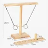 Creative Wooden Hook Ring Game Fast-paced Bar Drinking Interactive Two-player Battle Toss Game Adult Children Family Party Toy 6