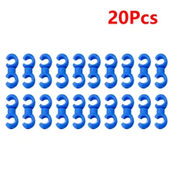 10-Piece Set of S-Style Clips for Bike Brake and Gear Cables (20Pcs Blue)