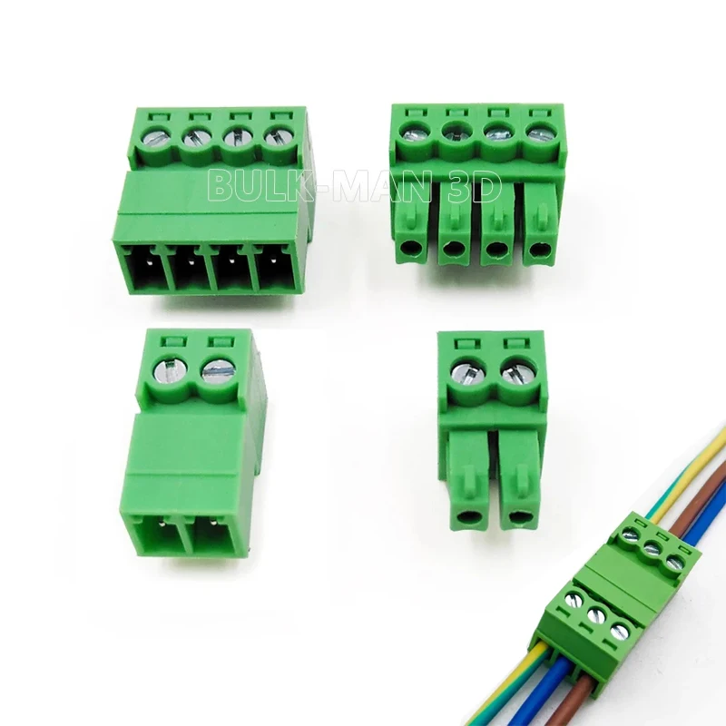 

10sets/Lot Male and Female PCB Welding-free Plug-in Terminal Block 2EDGRK 3.81mm 5.08mm Pitch 2/3/4/5/6/7/8/9/10/12P