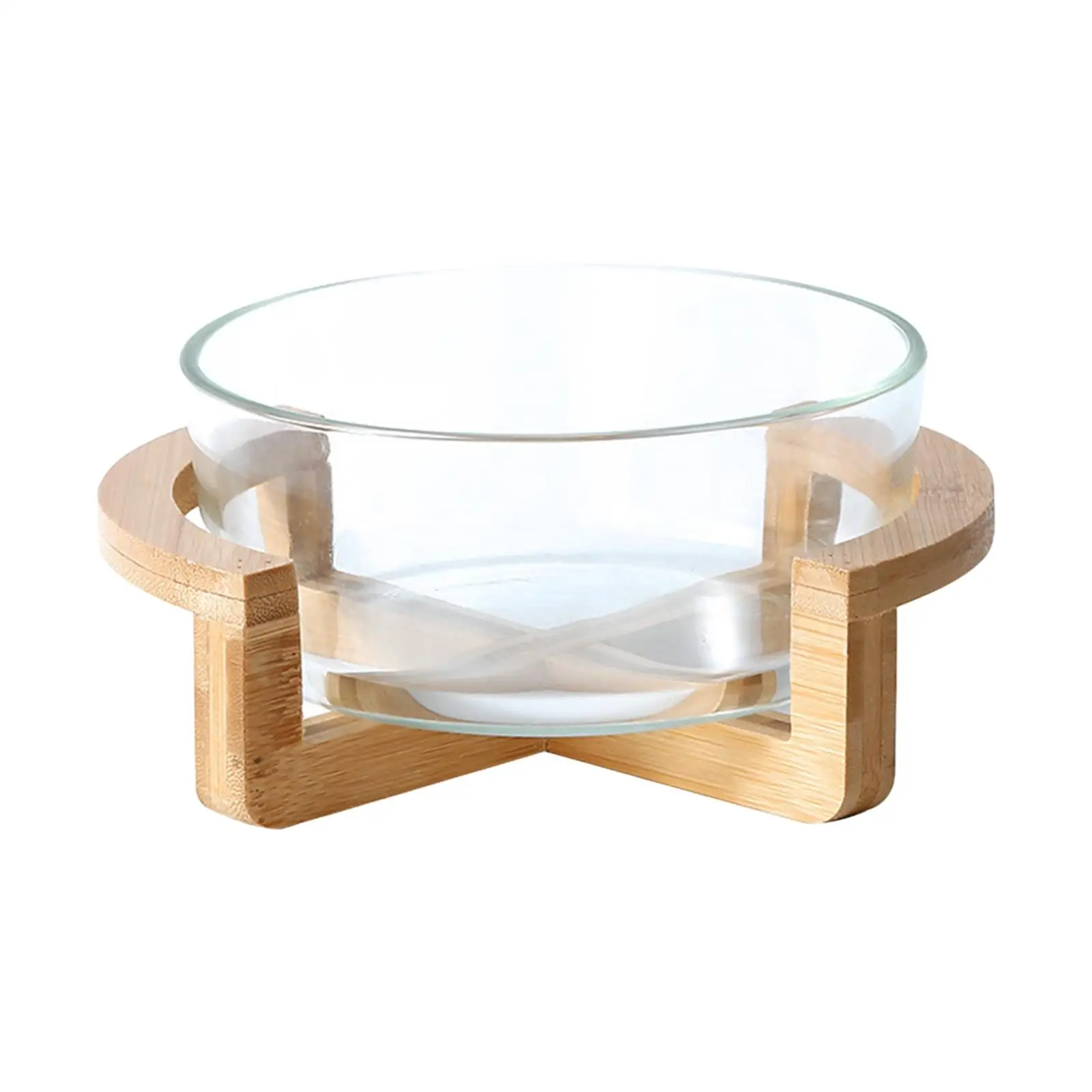 Salad Serving Bowl Serving Utensils with Wooden Stand Cake Bowl Dessert Bowl Food Bowl for Fruits Appetizer Snacks Party Home