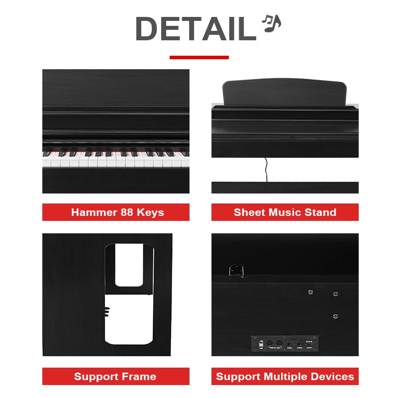 Dinas Standard Weight 88-Keys Digital Piano Musical Keyboard