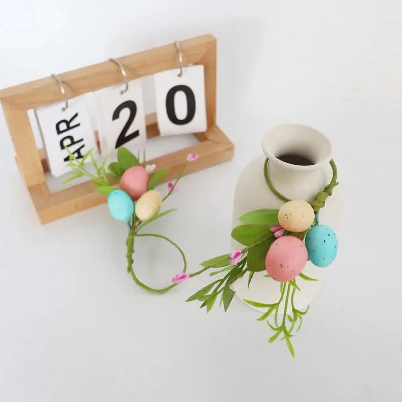 Napkin Buckle Hoop Easter Bunny Eggs Napkin Holders Spring Home Decor Artificial Plants Buckles 2025 Happy Easter Party Supplies