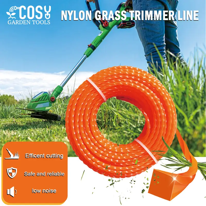 2.4/2.7/3.0/3.5/4.0mm*100M Spool  Lawn Trimming Line Nylon Square Distortion Spiral Brush Cutter Rope Lawn Mower Head Accessory - Image 5