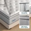 14 Inch Plush Hybrid Mattress Queen Size Memory Foam Mattresses with Individually Pocketed Coils Innerspring Motion Isolation 5