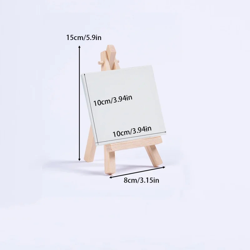 Painting Board Canvas Paint Set with Paint Tools DIY Painting Kit with Pre-Drawn Canvas + Mini Wooden Stands Kids School Children's Day Gifts