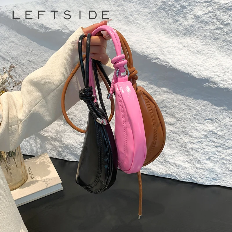 

Мини-сумки через плечо LEFTSIDE из искусственной кожи для женщин 2024 Y2K, корейская модная трендовая женская сумка через плечо, женские кошельки