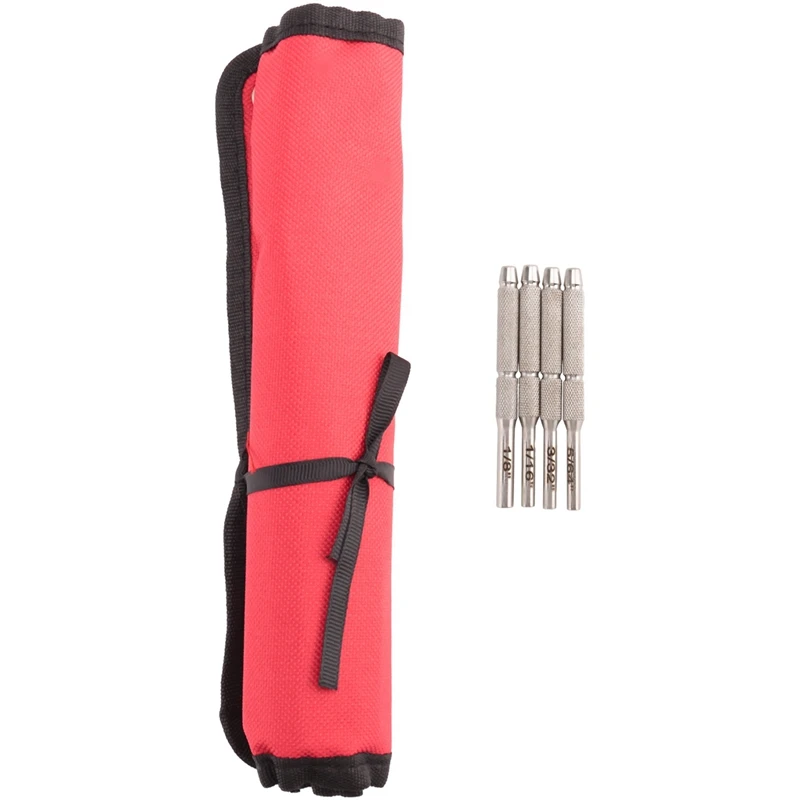13 Pieces Roll Pin Punch Hollow End Punch Tool Mechanics Removing Repair Tool With Carry Case Steel Pin Punches