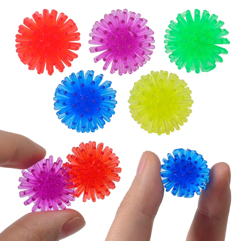 10/20PCS Color Soft Plastic Decompression Hedgehog Ball Finger Foot Massage Toy Ball Gifts for Children's Birthday Gift