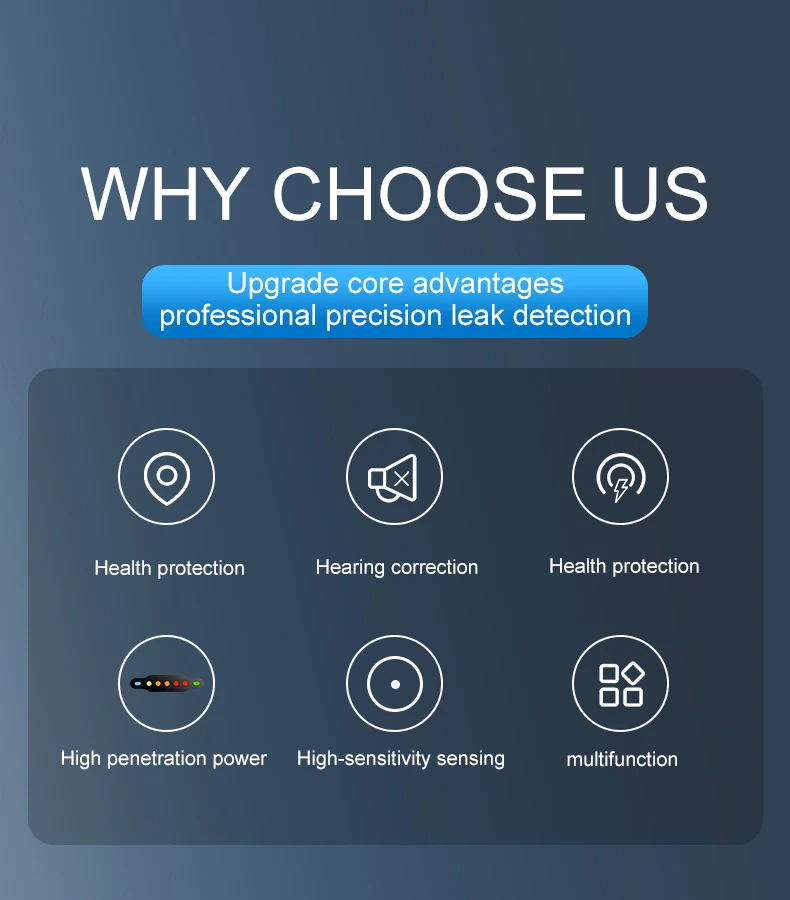 Pipeline Leak Detector Acoustic Noise Finder High Sensitivity Sensor Water Pipe