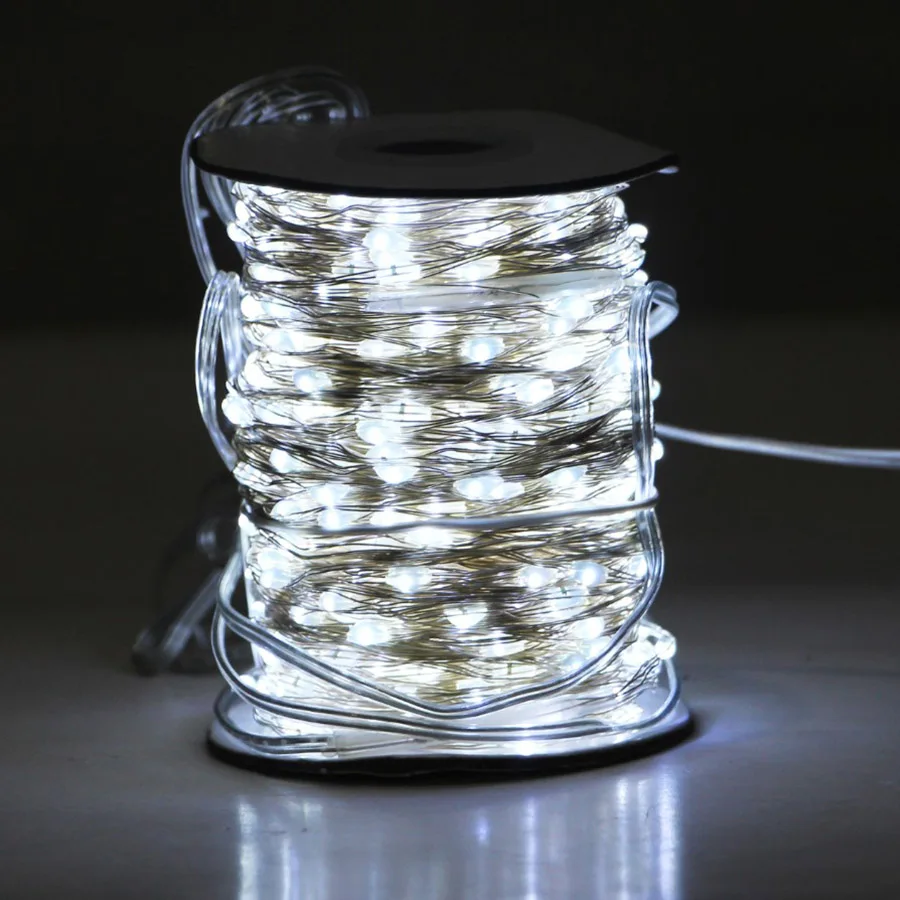 thumbnail image 1 of 50M 100M LED String Lights Silver Wire Fairy Lights Garland For Outdoor New Year Christmas Party Street Home Tree Decoration, 1 of 5