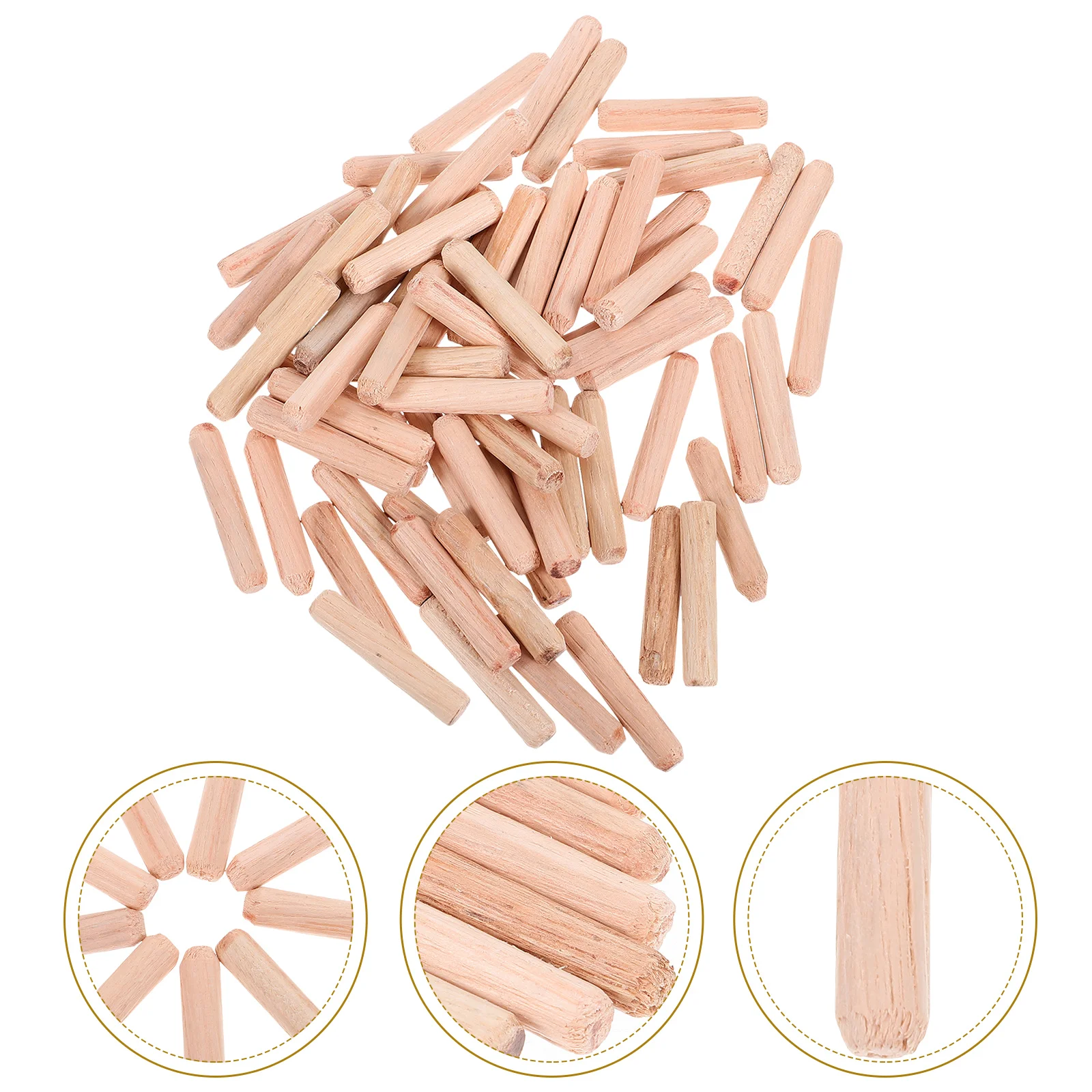 

1 Bag Wood Dowel Pins Wood Dowels Fluted Wooden Dowel Pins for Furniture Crafts Woodworking (6x30mm)