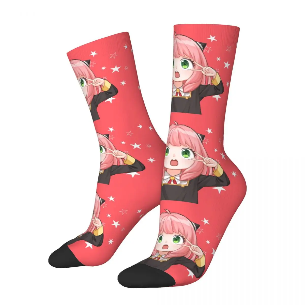 

Winter Warm Funny Women Men Spy X Family Anime Anya Forger Socks Breathable Crew Socks