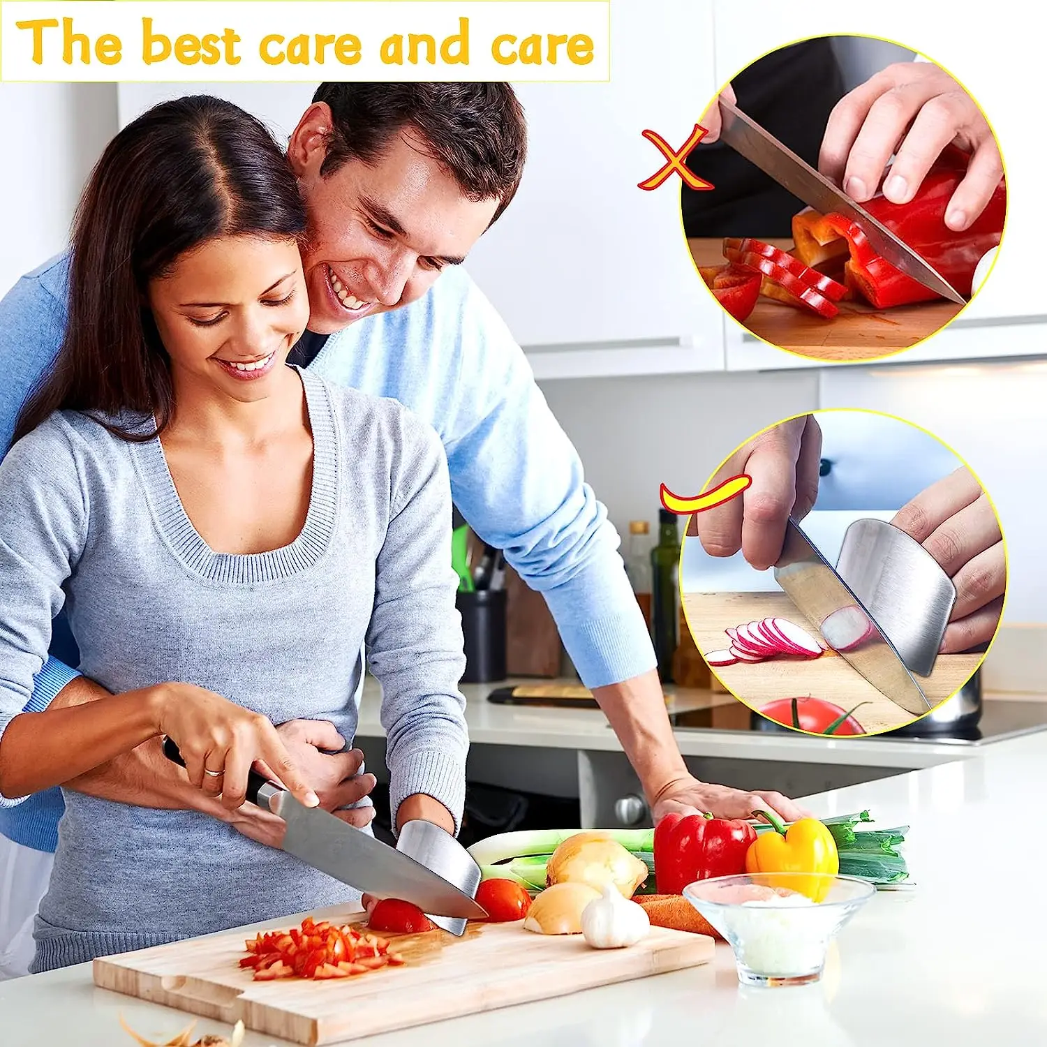 1Pcs Stainless Steel Finger Protector Anti-cut Finger Guard Safely Vegetable Cutting Hand Protecter For Kitchen Gadgets Tools finger guard,finger protector