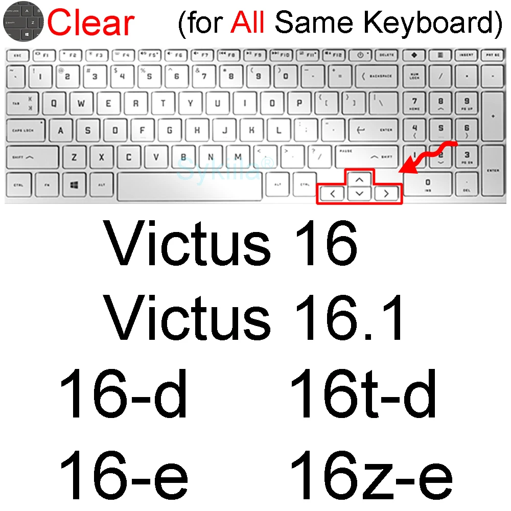 laptop chill mat Keyboard Cover for HP Victus 16 16t 16z 16-d 16-e Silicone Protector Skin Case Gaming Laptop Accessories 7 8 16.1 inch 2022 laptop keyboard protector Laptop Accessories