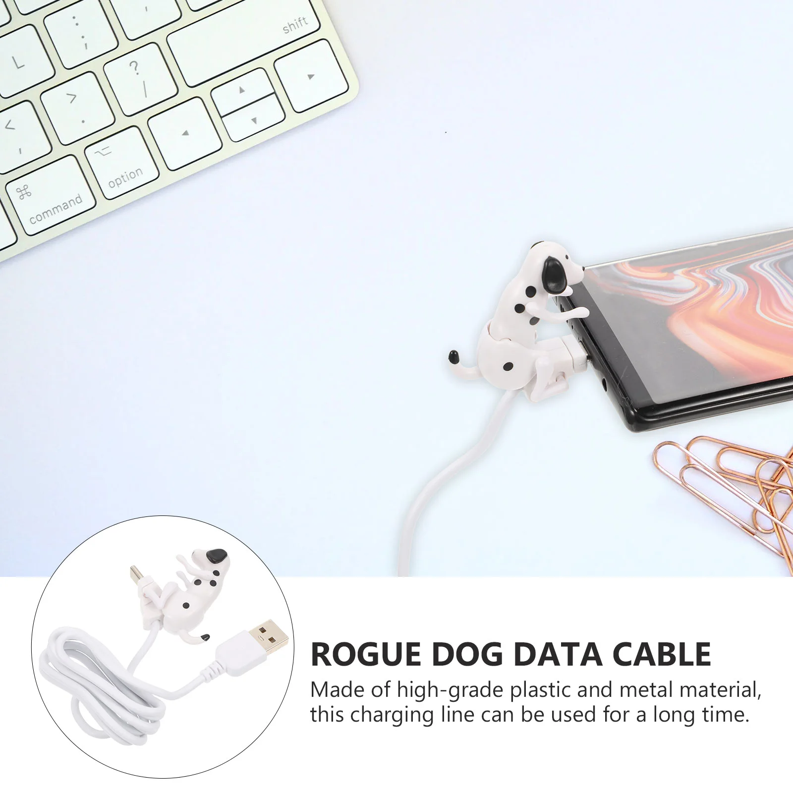 Portable Phone Adapter Creative Puppy Charging Cable Durable USB Cable Computer Accessories Type C Data Line Office Supply