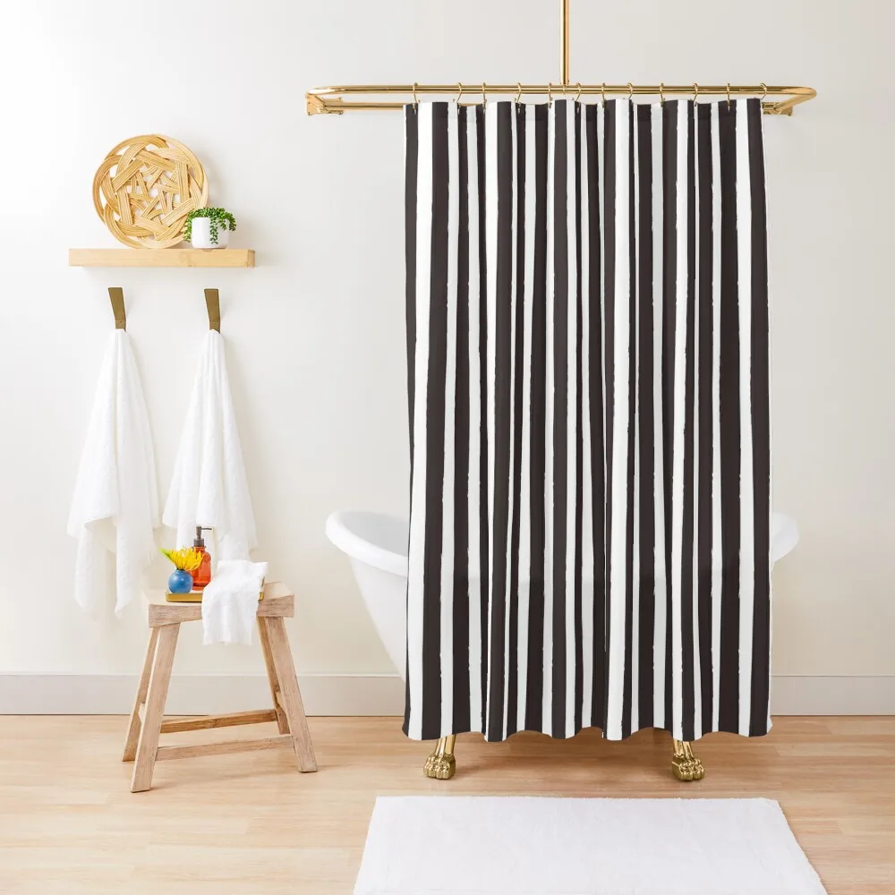 

Black And White Classic Cabana Stripes Shower Curtain Bathroom Accessories Window Anti-Mold Waterproof Shower Curtain