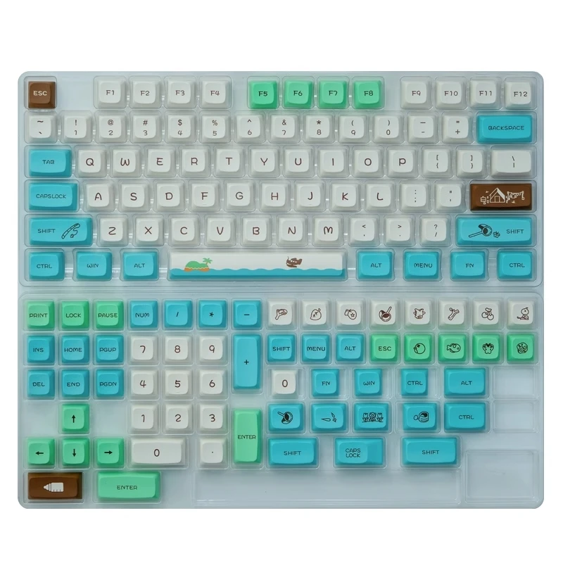 PBT Dye Subbed Key Cap, Teclado Mecânico,