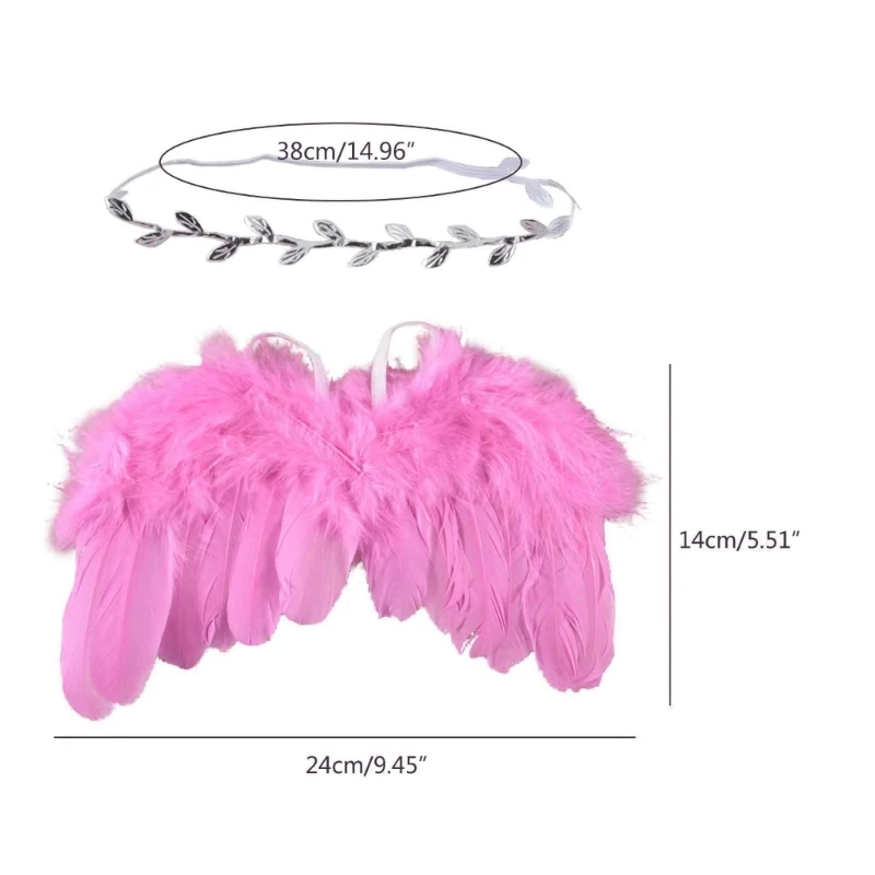 3pcs Natural Feather Material White Angel Wings Set, Perfect For Festival  Angel Costume, Photo Shoot, Stage Performance And Cosplay Prop