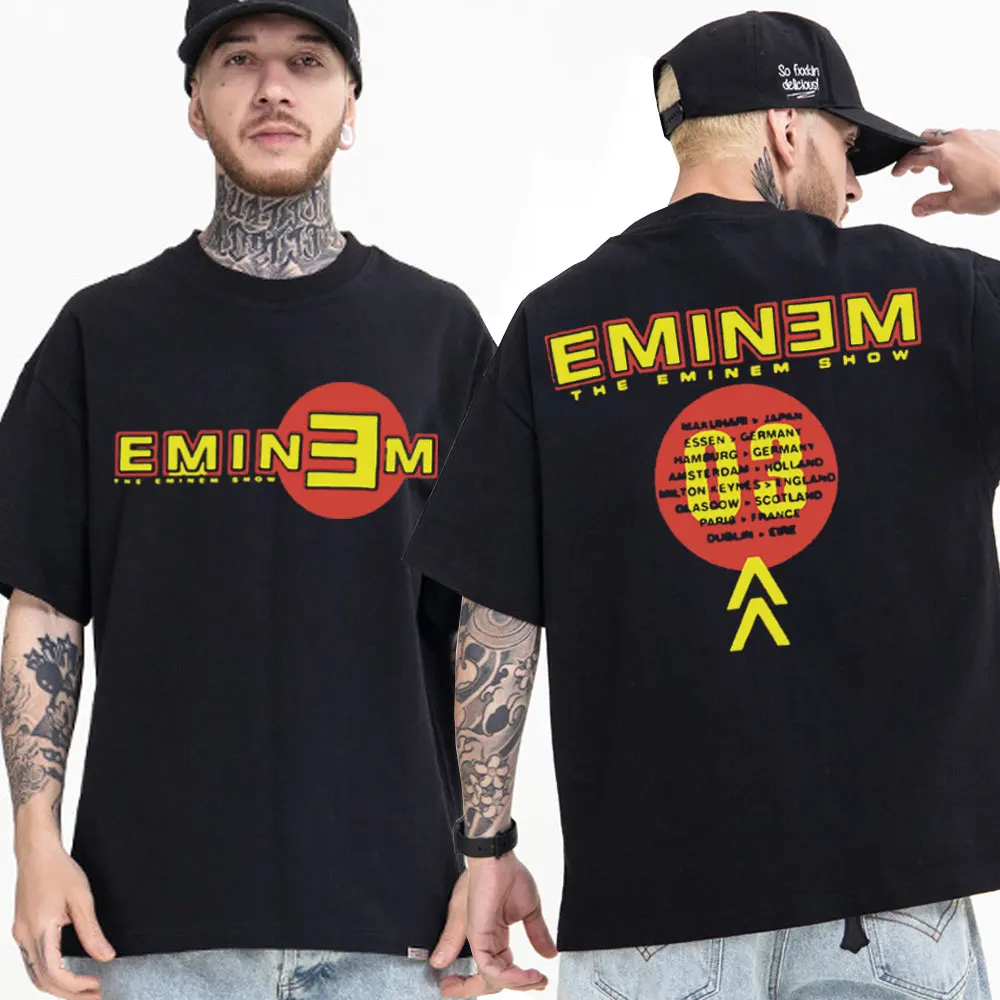 

Vintage 90s THE EMINEM T-Shirt Concert Tour Graphics Printed T Shirt Short Sleeve Men Women's Fashion Oversized Tee Shirts Tops