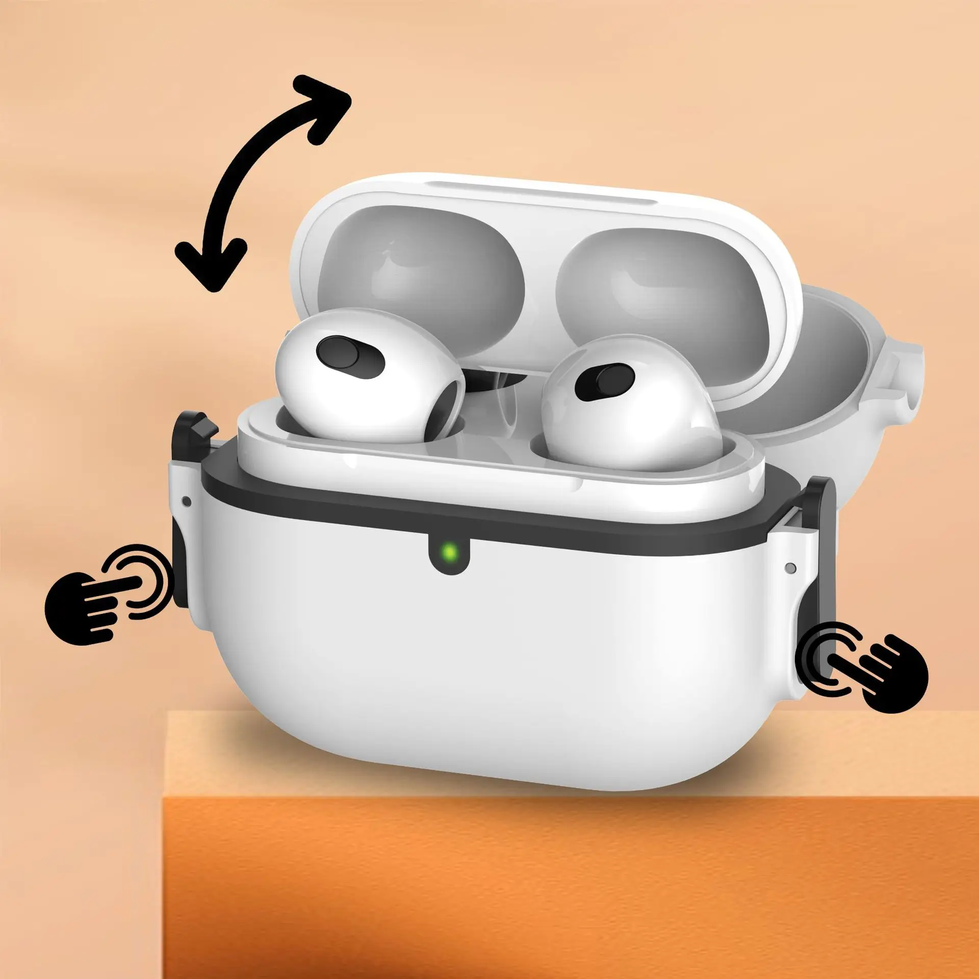 에어팟 프로  에어팟 프로용 투석기 케이스, 애플 에어팟 3, 프로 2 세대용 하드 커버, 보호 케이스, 에어팟 이어폰 액세서리 