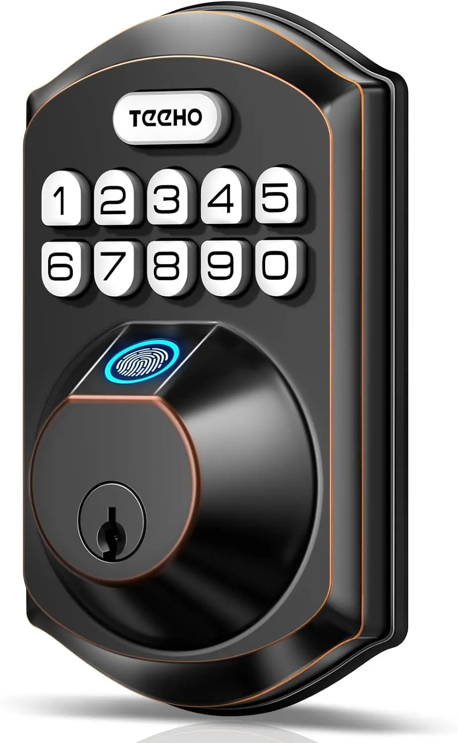 

TE002 Fingerprint Door Lock-Smart Locks for Front Door - Door Lock with Code - Auto Lock Easy Installation ,Oil-Rubbed Bronze