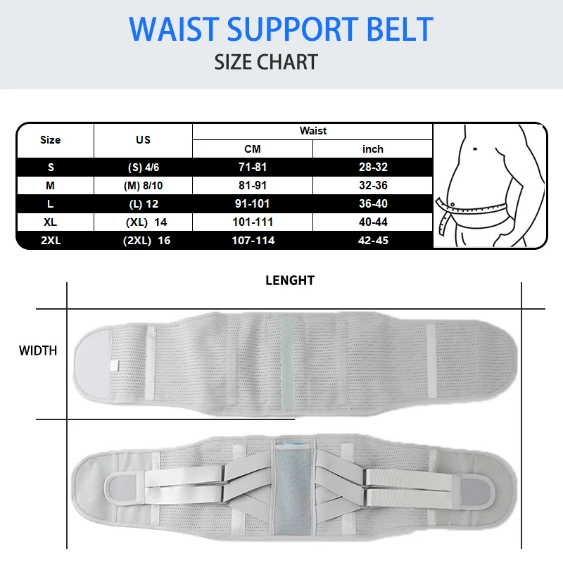 Men Lumbar Support Cincher For Back Pain Relief Shapewear Lower Back Brace Waist Support Belt Shaper Compression Belly Belt Faja