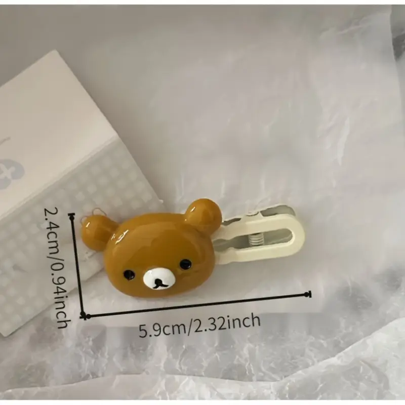 Cute Bear Hairpins Set, Preppy Headdress Plastic Hair Accessories, - Image 3