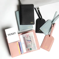 Custom Name Travel Passport Cover Set Personalized Letters Gift Luggage Tag Card Holder Passport Case Holder Travel Essentials - Image 2