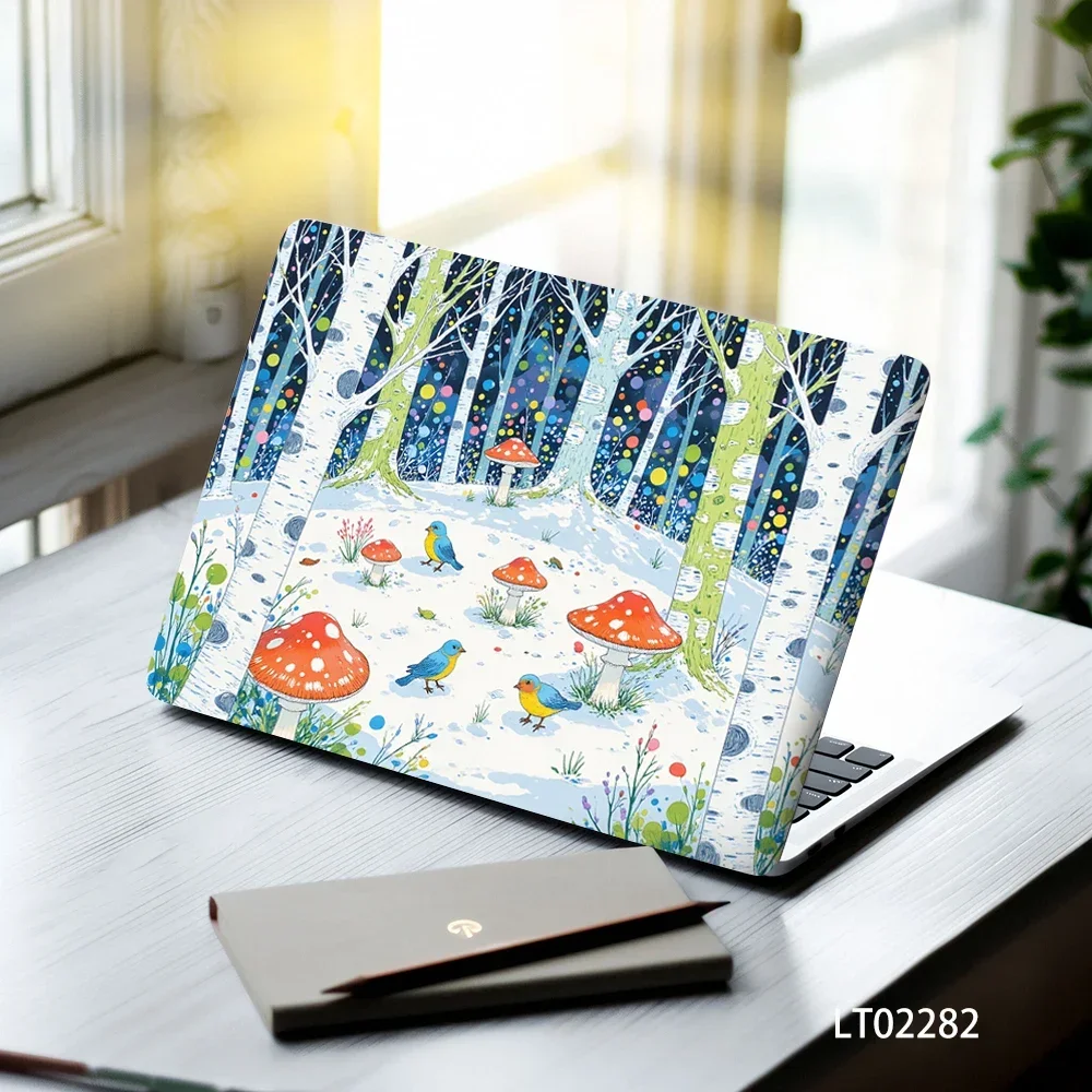 2 PCS 베스트셀러 3D 꽃 스티커 노트북 미적 자기 접착 재사용 가능한 15.07x10.82 태블릿 데칼 DIY 홈 장식