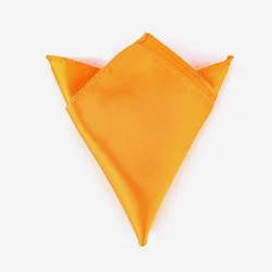 Luxury Men's Solid Color Pocket Square in White, Black, and Red - Premium Polyester Handkerchief 22*22CM (Gold)