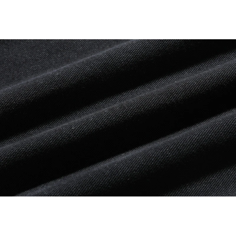 FEWQ Fashion Men's Denim Pants 2024 Autumn Winter New Dark Style Solid Color Straight-leg Elastic Waist Stylish Trousers 24E5233 6