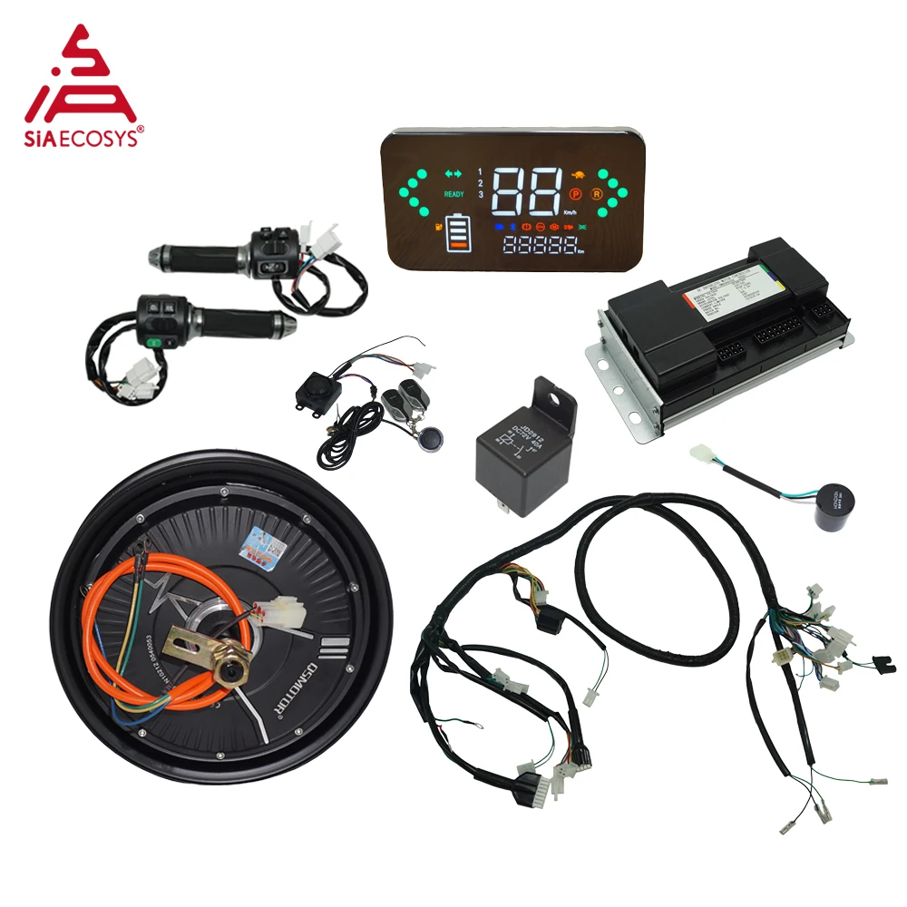 

SIAECOSYS/QS212 1000W 10*2.15inch V1.12 60V Hub Motor kit with ZWK060032A Controller for Electric Scooter