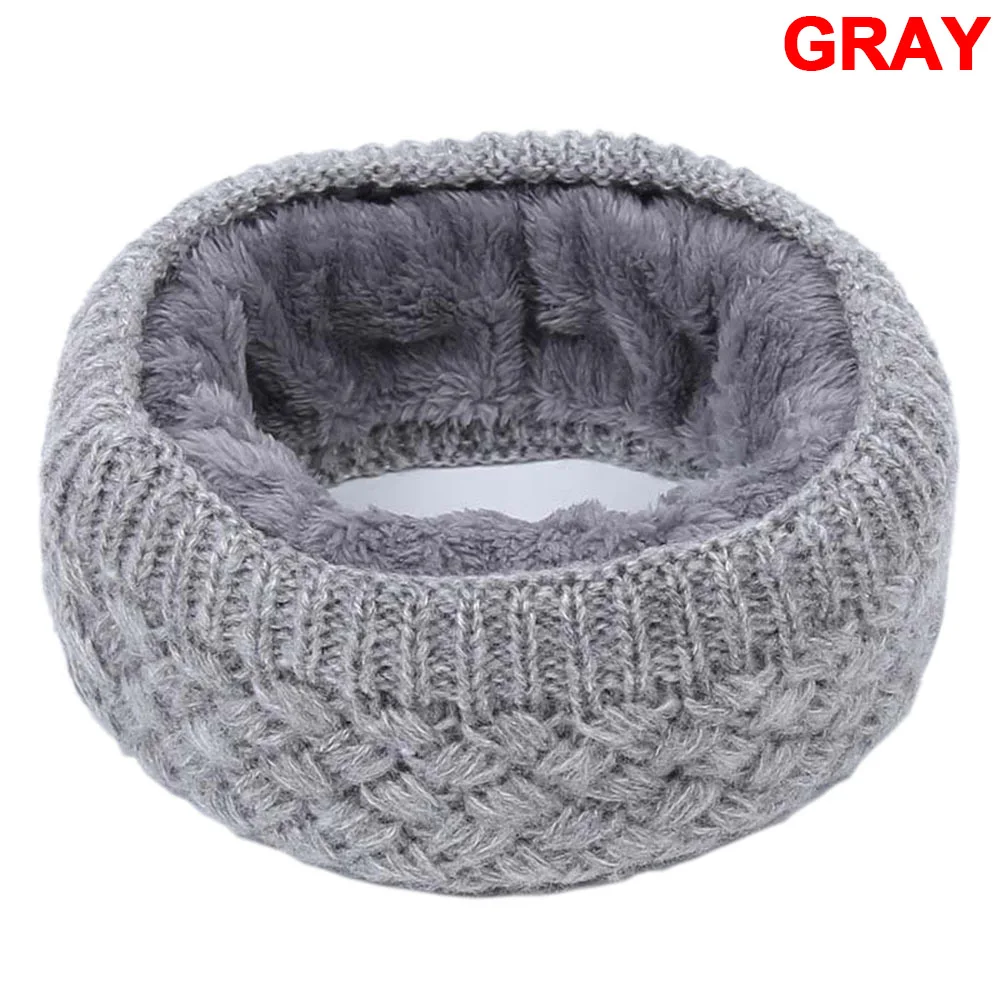 

2023 Winter Knitted Warm Scarf Soft Thicken Warm Plush Neck Warmer For Men Women Collar Circle Scarf